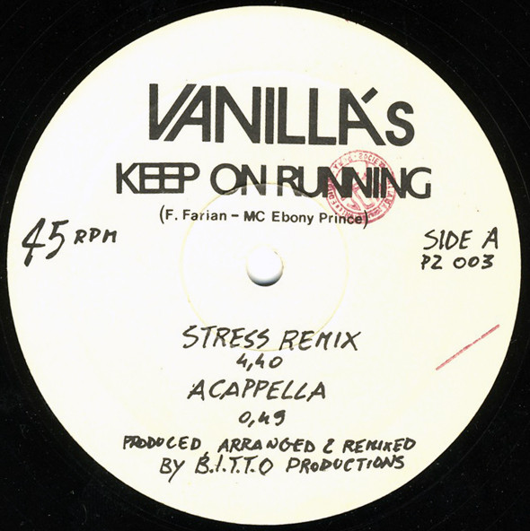 Vanilla's - Keep On Running | PZ Productions (PZ 003)