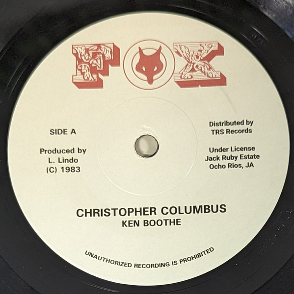 Ken Boothe - Christopher Columbus | Fox (TRS-JR-4)