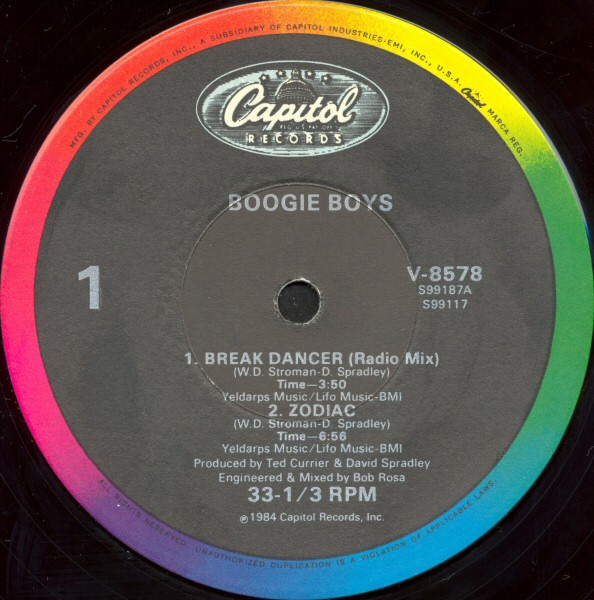 Boogie Boys - Zodiac / Break Dancer / Shake And Break | Capitol Records (V-8578) - 3
