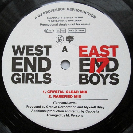 East 17 - West End Girls | London Records (LOXXDJ 344) - main