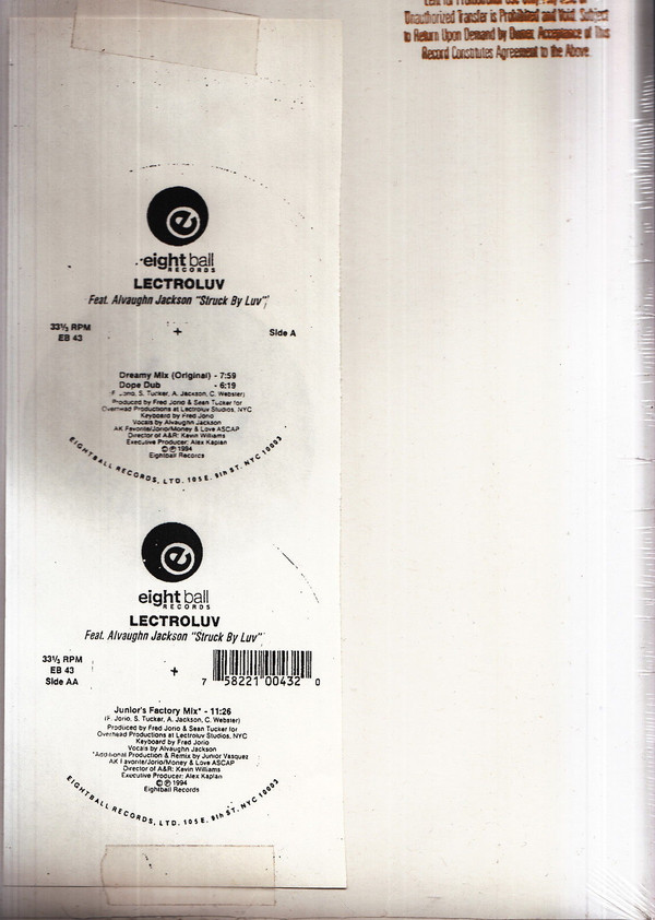 Lectroluv Feat. Alvaughn Jackson - Struck By Luv | Eightball Records (EB 43)