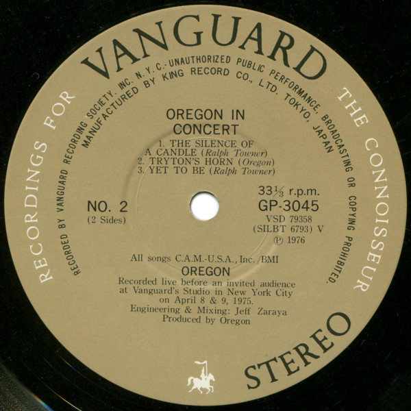 Oregon - In Concert | Vanguard (GP-3045) - 4 Oregon - In Concert | Vanguard (GP-3045) - 4