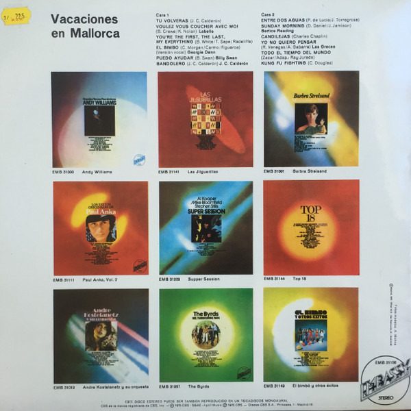 Various - Vacaciones En Mallorca | Embassy (EMB 31156) - 2