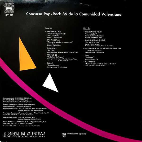 Various - Concurso Pop-Rock 86 De La Comunidad Valenciana | Xirivella Records (XLV-007) - 2 Various - Concurso Pop-Rock 86 De La Comunidad Valenciana | Xirivella Records (XLV-007) - 2