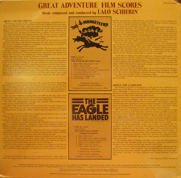 Lalo Schifrin - Great Adventure Film Scores | Entr'acte (ERS 6510) - 2 Lalo Schifrin - Great Adventure Film Scores | Entr'acte (ERS 6510) - 2