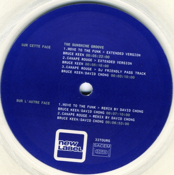 Bruce Keen / David Chong - The Sunshine Groove | New Label (NL 001) - 6