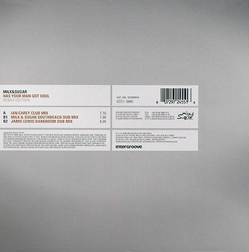 Milk & Sugar - Has Your Man Got Soul (Remix Edition) | Milk & Sugar Recordings (MSR 094R) - 2