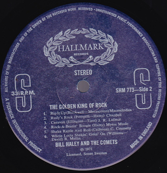 Bill Haley And His Comets - The Golden King Of Rock | Hallmark Records (SHM 773) - 4 Bill Haley And His Comets - The Golden King Of Rock | Hallmark Records (SHM 773) - 4