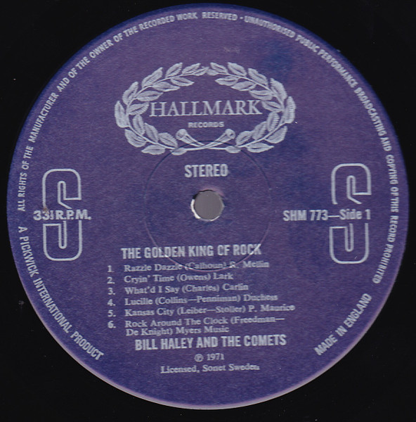 Bill Haley And His Comets - The Golden King Of Rock | Hallmark Records (SHM 773) - 3 Bill Haley And His Comets - The Golden King Of Rock | Hallmark Records (SHM 773) - 3