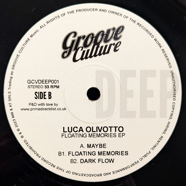 Luca Olivotto - Floating Memories EP | Groove Culture Deep (GCVDEEP001) - 2