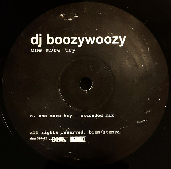 DJ BoozyWoozy - One More Try | D'N'A (DNA 324-12) - 2