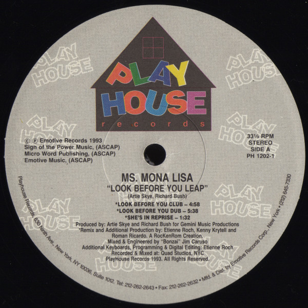 Ms. Mona Lisa - Look Before You Leap | Play House Records (PH 1202-1) - main