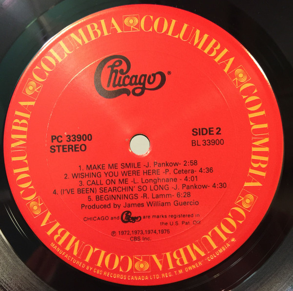 Chicago - Chicago's Greatest Hits | Columbia (PC 33900) - 4