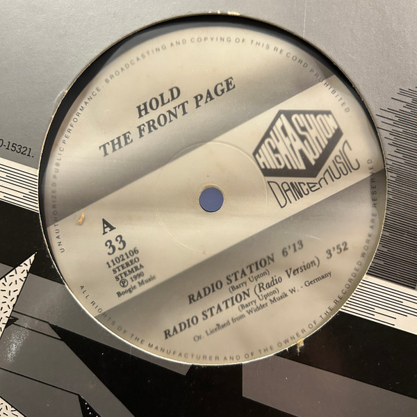 Front Page - Radio Station / Stop The World | High Fashion Dance-Music (1102106) - main