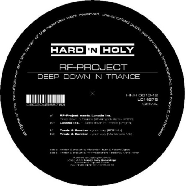 RF-Project - Deep Down In Trance | Hard 'N Holy (HNH0018-12) - 2