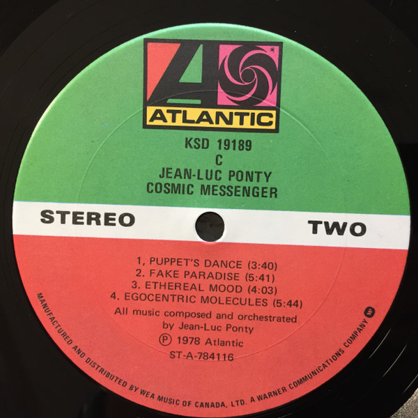 Jean-Luc Ponty - Cosmic Messenger | Atlantic (KSD 19189) - 4