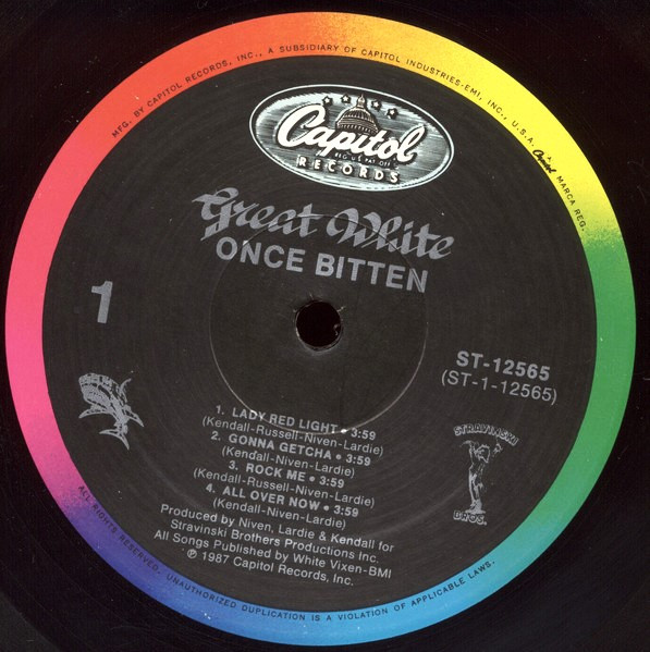 Great White - Once Bitten | Capitol Records (ST-12565) - 3