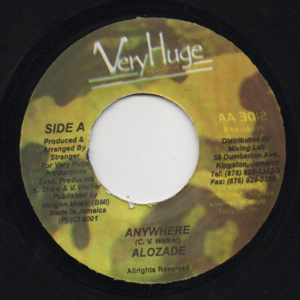 Alozade / Taz - Anywhere / Da Vibes | Very Huge Records (none)