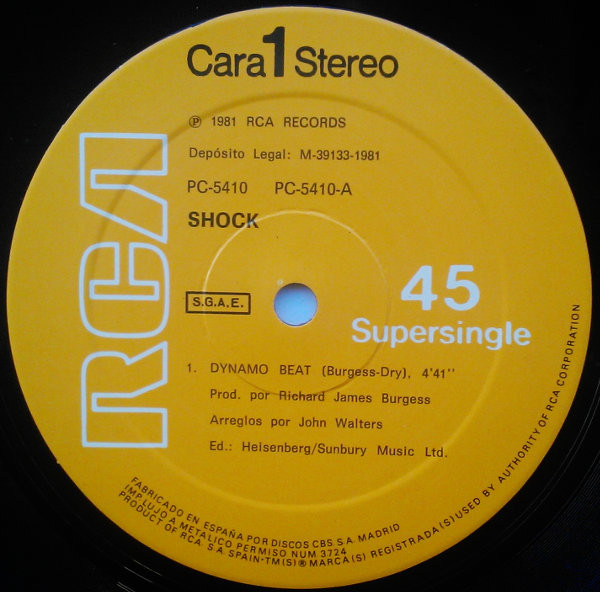 Shock - Dynamo Beat | RCA (PC-5410)