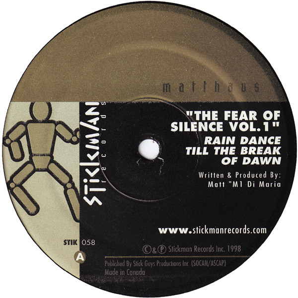 Matthaus - The Fear Of Silence Vol. 1 | Stickman Records (STIK 058)