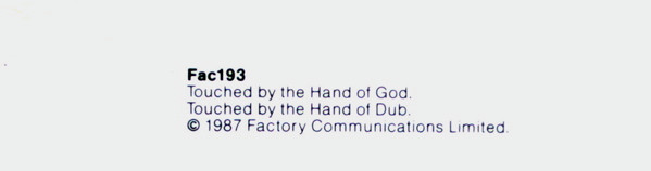 New Order - Touched By The Hand Of God | Factory (Fac193) - 7