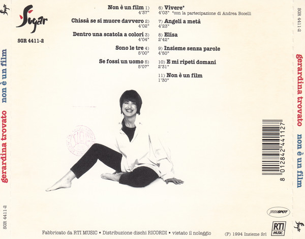 Gerardina Trovato - Non È Un Film | Sugar (SGR 4411-2) - 2 Gerardina Trovato - Non È Un Film | Sugar (SGR 4411-2) - 2