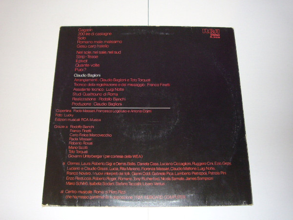 Claudio Baglioni - Solo | RCA (PL 31235) - 2