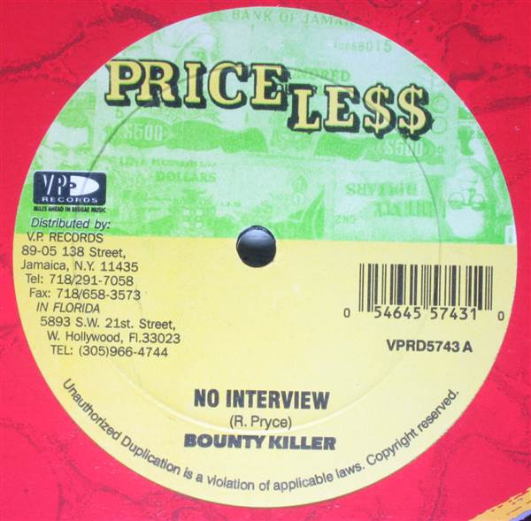 Bounty Killer - No Interview | Price Less (VPRD5743)