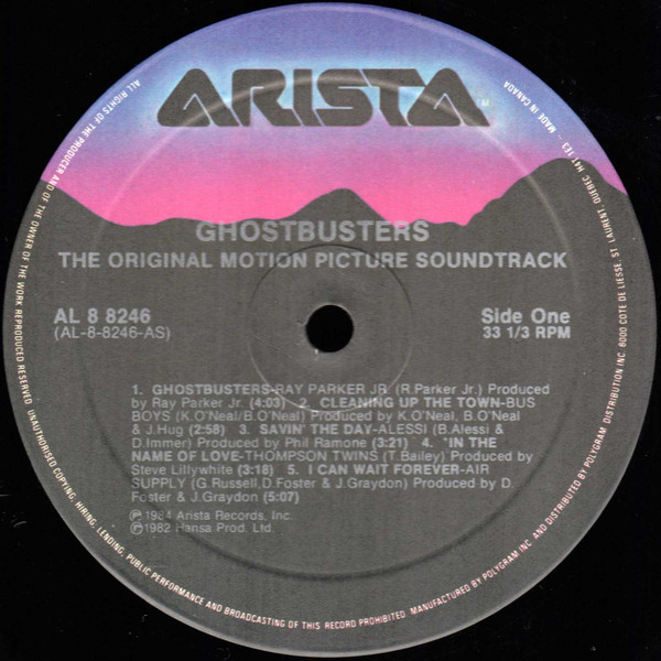 Various - Ghostbusters (Original Soundtrack Album) | Arista (AL8-8246) - 3 Various - Ghostbusters (Original Soundtrack Album) | Arista (AL8-8246) - 3