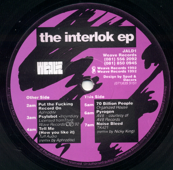 Various - The Interlok EP | Weave Records (JALD1) Various - The Interlok EP | Weave Records (JALD1)