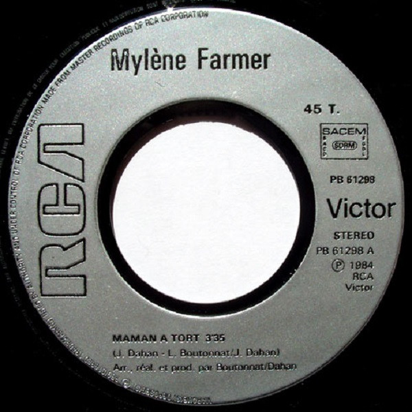Mylène Farmer - Maman A Tort | RCA (PB 61298) - 3