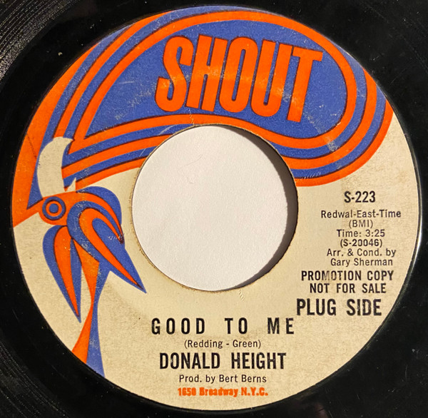 Donald Height - Good To Me | Shout (S-223)