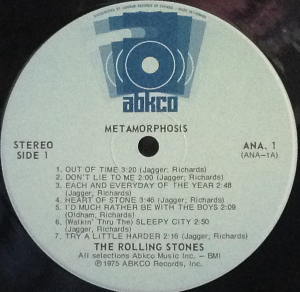 The Rolling Stones - Metamorphosis | ABKCO (ANA 1) - 3