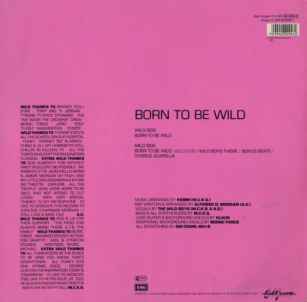 Wild Boys - Born To Be Wild | Cool Groove (1C K 060 20 2094 6) - 2 Wild Boys - Born To Be Wild | Cool Groove (1C K 060 20 2094 6) - 2