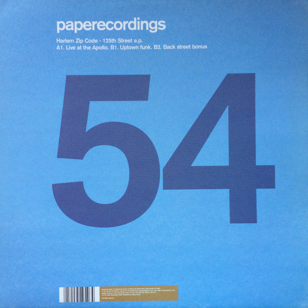 Harlem Zip Code - 125th Street EP | Paper Recordings (PAP 054)