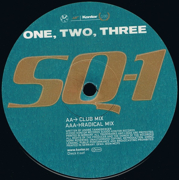 SQ-1 - One, Two, Three | Kontor Records (Kontor100) - 2
