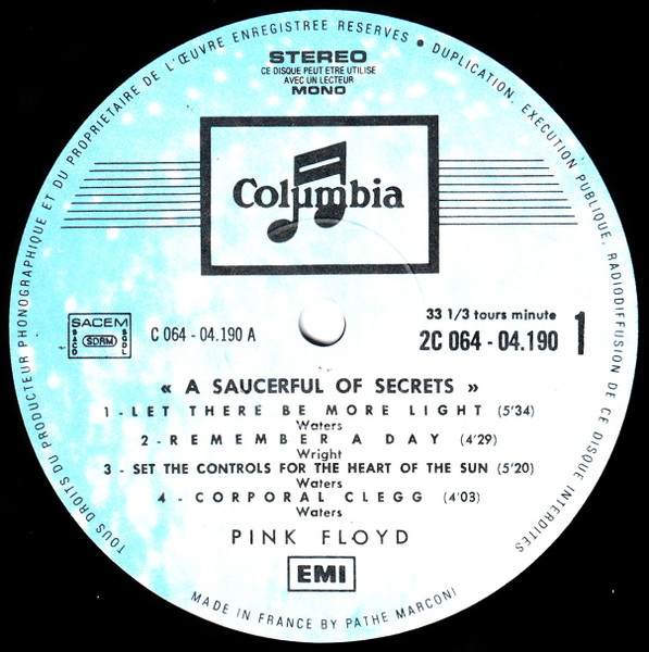 Pink Floyd - A Saucerful Of Secrets | Columbia (2C 064-04190) - 3 Pink Floyd - A Saucerful Of Secrets | Columbia (2C 064-04190) - 3
