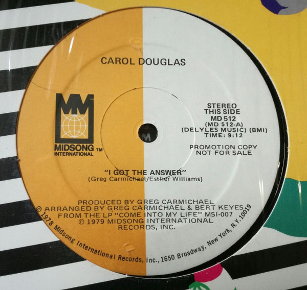 Carol Douglas - I Got The Answer | Midsong International (MD 512)