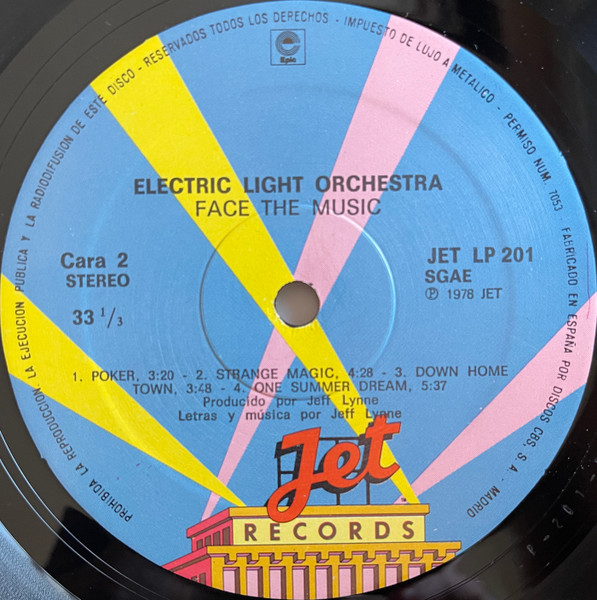 Electric Light Orchestra - Face The Music | Jet Records (JET LP 201) - 4
