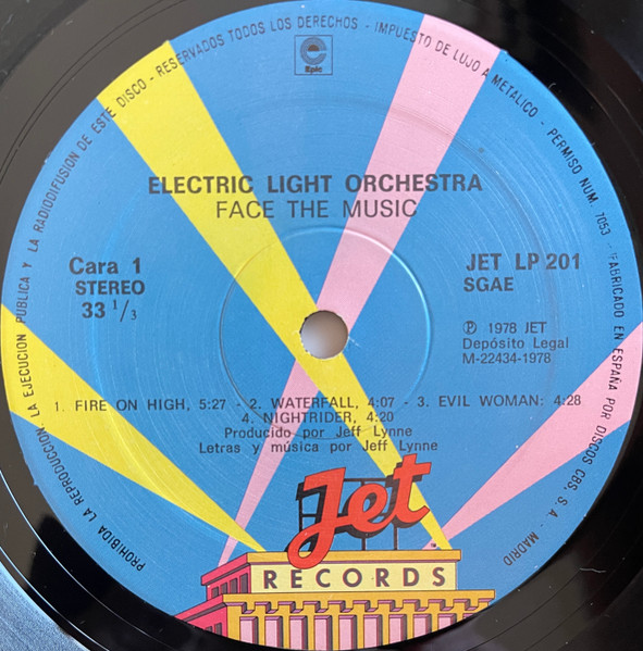 Electric Light Orchestra - Face The Music | Jet Records (JET LP 201) - 3
