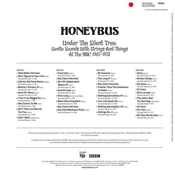 Honeybus - Under The Silent Tree: Gentle Sounds With Strings And Things At The BBC 1967-1973 | Hanky Panky Records (HPR-066) - 2
