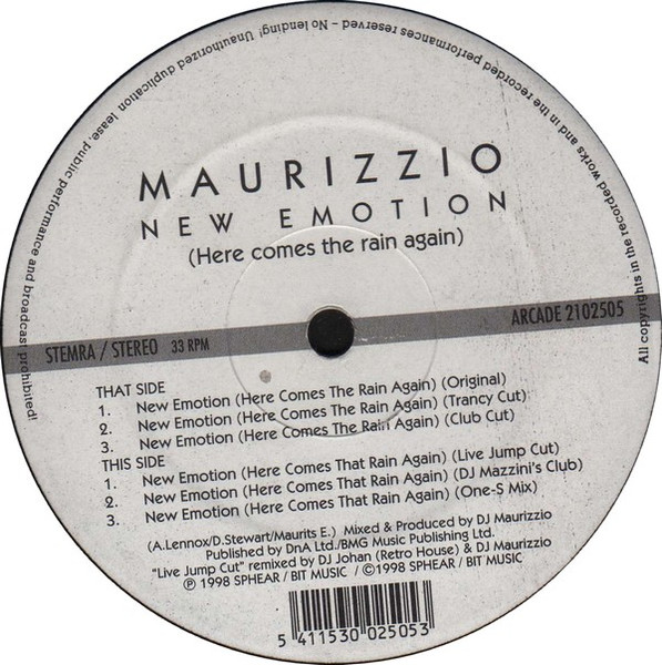 Maurizzio - New Emotion (Here Comes The Rain Again) | Sphear (2102505) - main
