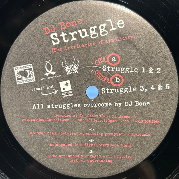 DJ Bone - Struggle EP - The Intricacies Of Simplicity | Subject Detroit (SUB015) - 2