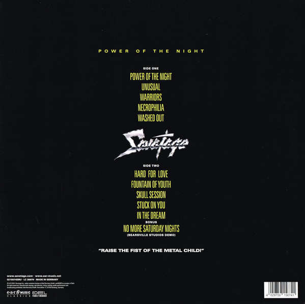 Savatage - Power Of The Night | Ear Music Classics (0215674EMU) - 4 Savatage - Power Of The Night | Ear Music Classics (0215674EMU) - 4