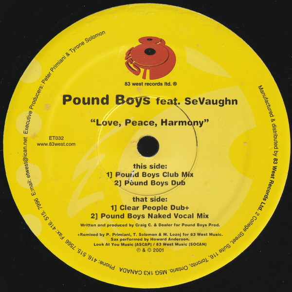 Pound Boys Feat. SeVaughn - Love, Peace, Harmony | 83 West Records (ET032)