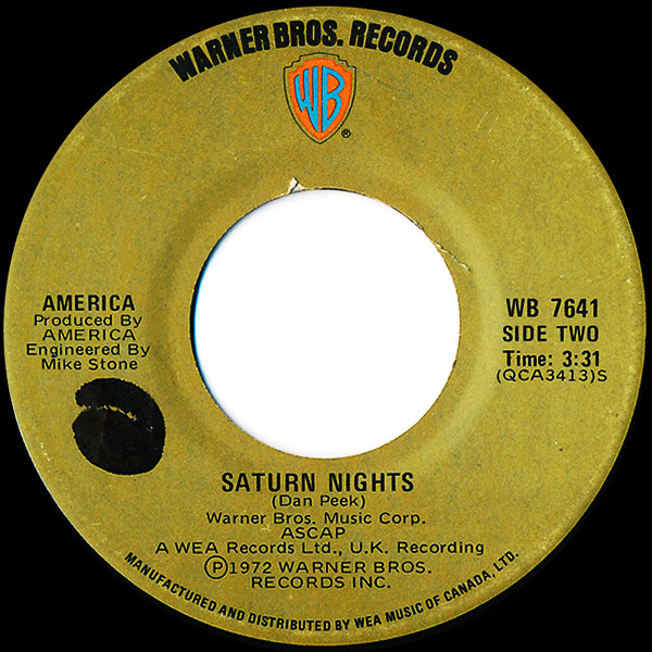 America - Ventura Highway | Warner Bros. Records (WB 7641) - 2