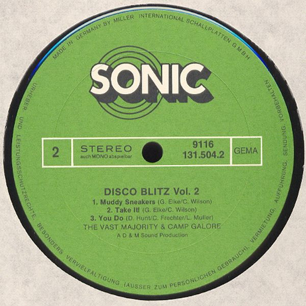 The Vast Majority & Camp Galore - Disco Blitz Vol. 2 | Sonic (9116) - 4 The Vast Majority & Camp Galore - Disco Blitz Vol. 2 | Sonic (9116) - 4