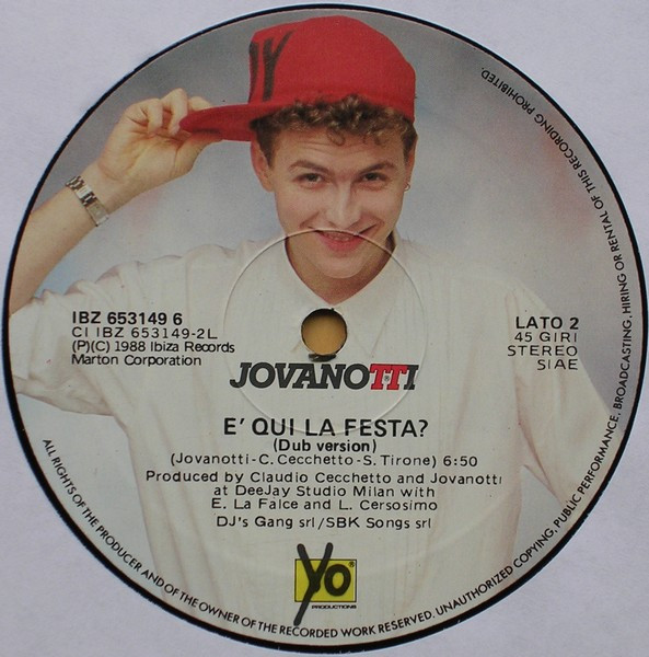 Jovanotti - È Qui La Festa? | Yo Productions (IBZ 653149 6) - 3