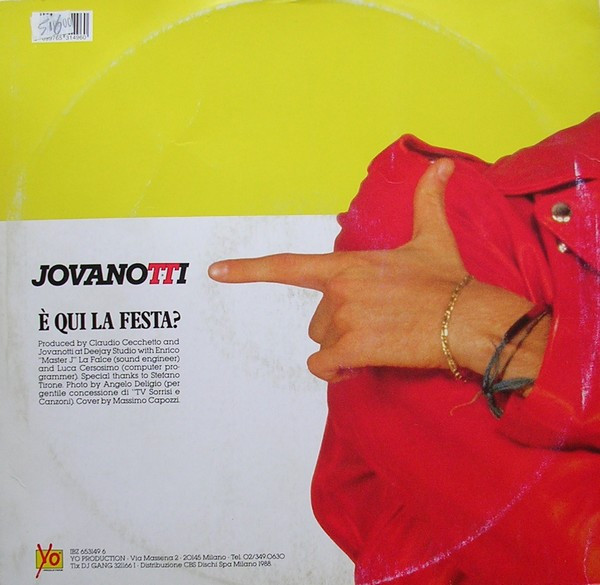 Jovanotti - È Qui La Festa? | Yo Productions (IBZ 653149 6) - 2