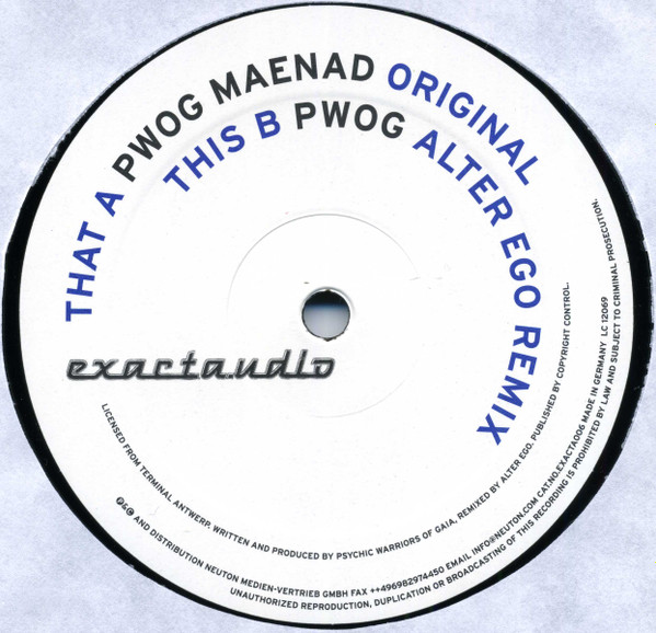 Psychick Warriors Ov Gaia - Maenad - Alter Ego Remix | Exacta.udio (exacta007) - 3